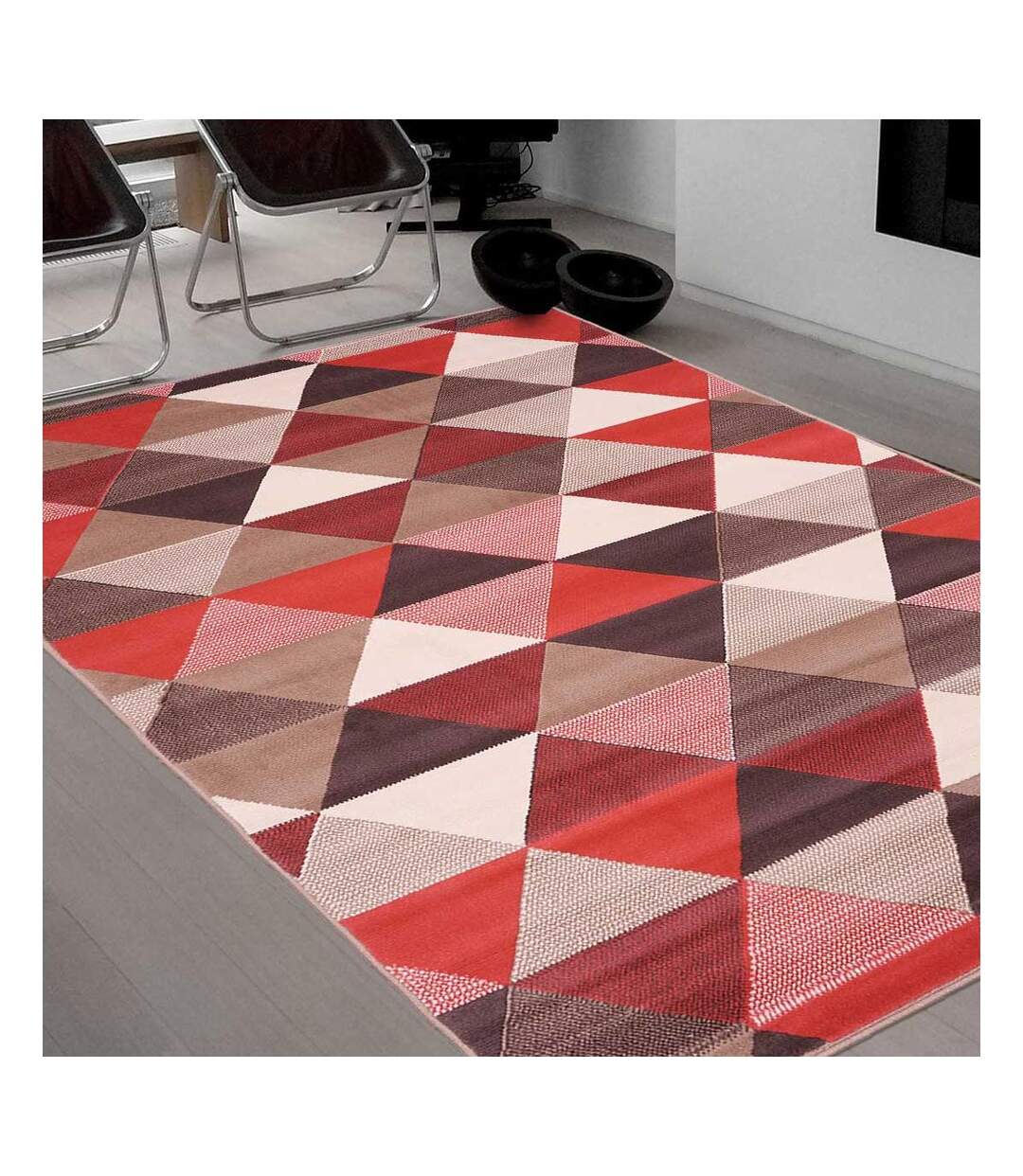 Tapis salon et chambre tissé motif géométrique AF1 TRIANGLE-2