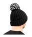 Bonnet Hygge Unisexe Pour Adultes Noir Beechfield-1