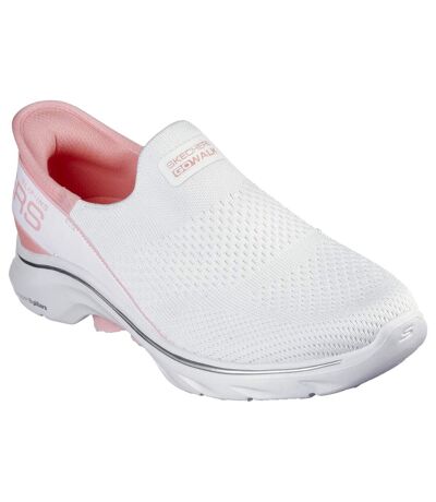 Skechers Womens/Ladies Go Walk 7 - Mia Sneakers (White/Pink) - UTFS10523