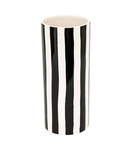 Vase Rayé en Dolomite Edric 30cm Noir