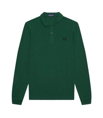 Polo Manches Longues Motif Uni Adulte Vert Sombre Fred Perry