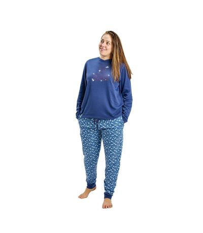 Women's long-sleeved winter round neck pajamas MU4