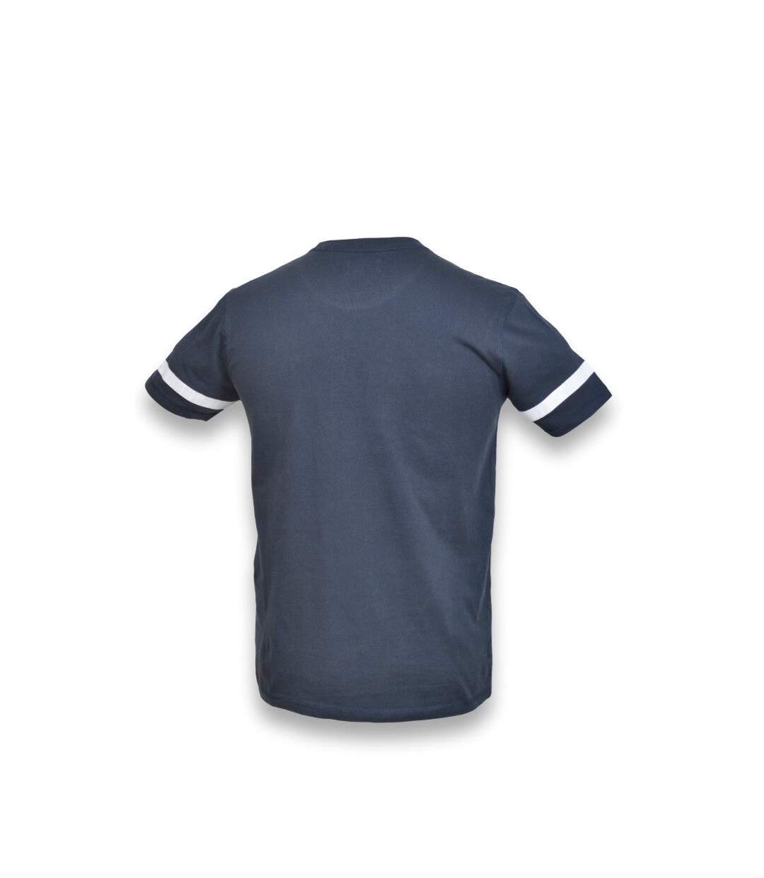 Tee shirt manches courtes homme  de couleur bleu-2