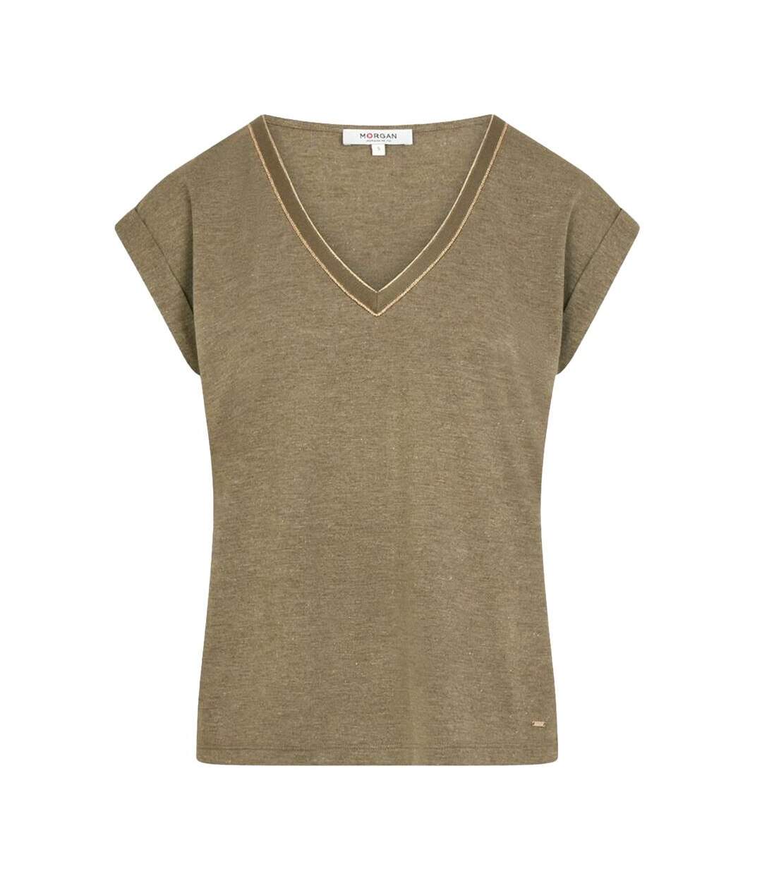 T-Shirt kaki femme morgan fantaisie-2