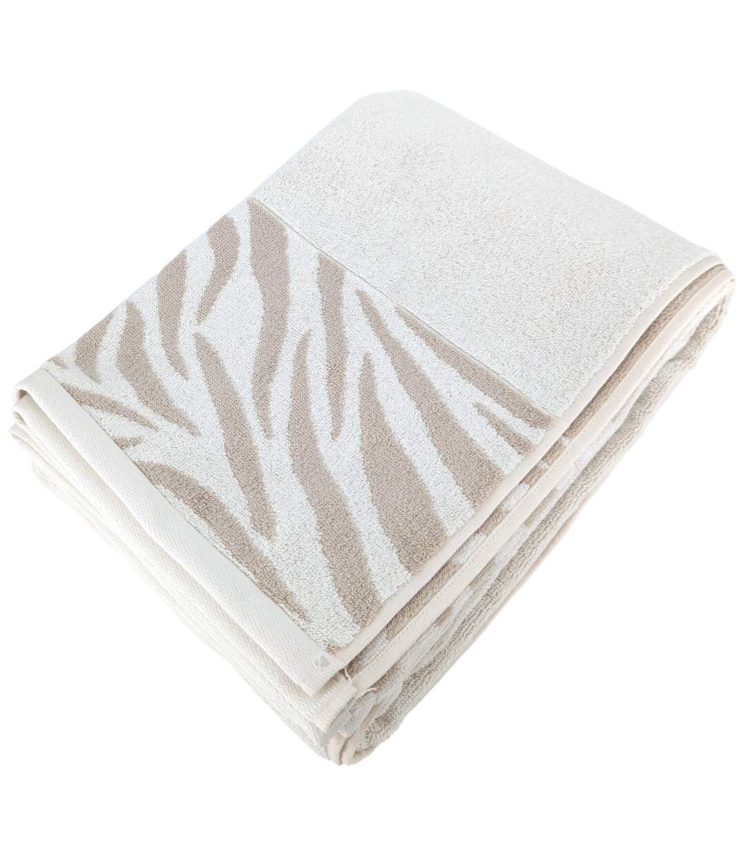 Drap de bain coton ZEBRA SOFT Zèbre/Uni-1