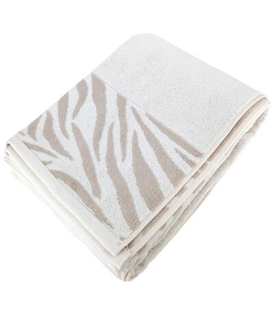 Drap de bain coton ZEBRA SOFT Zèbre/Uni