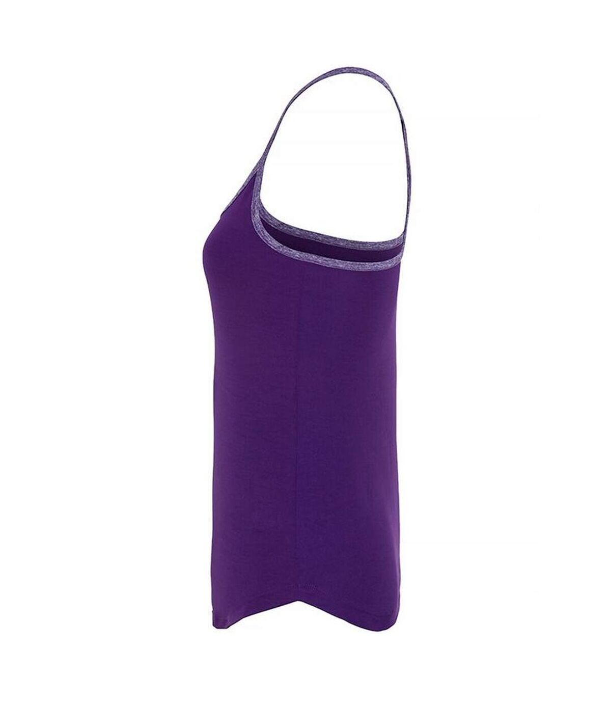 TriDri Womens/Ladies Yoga Undershirt (Bright Purple/Purple Melange)