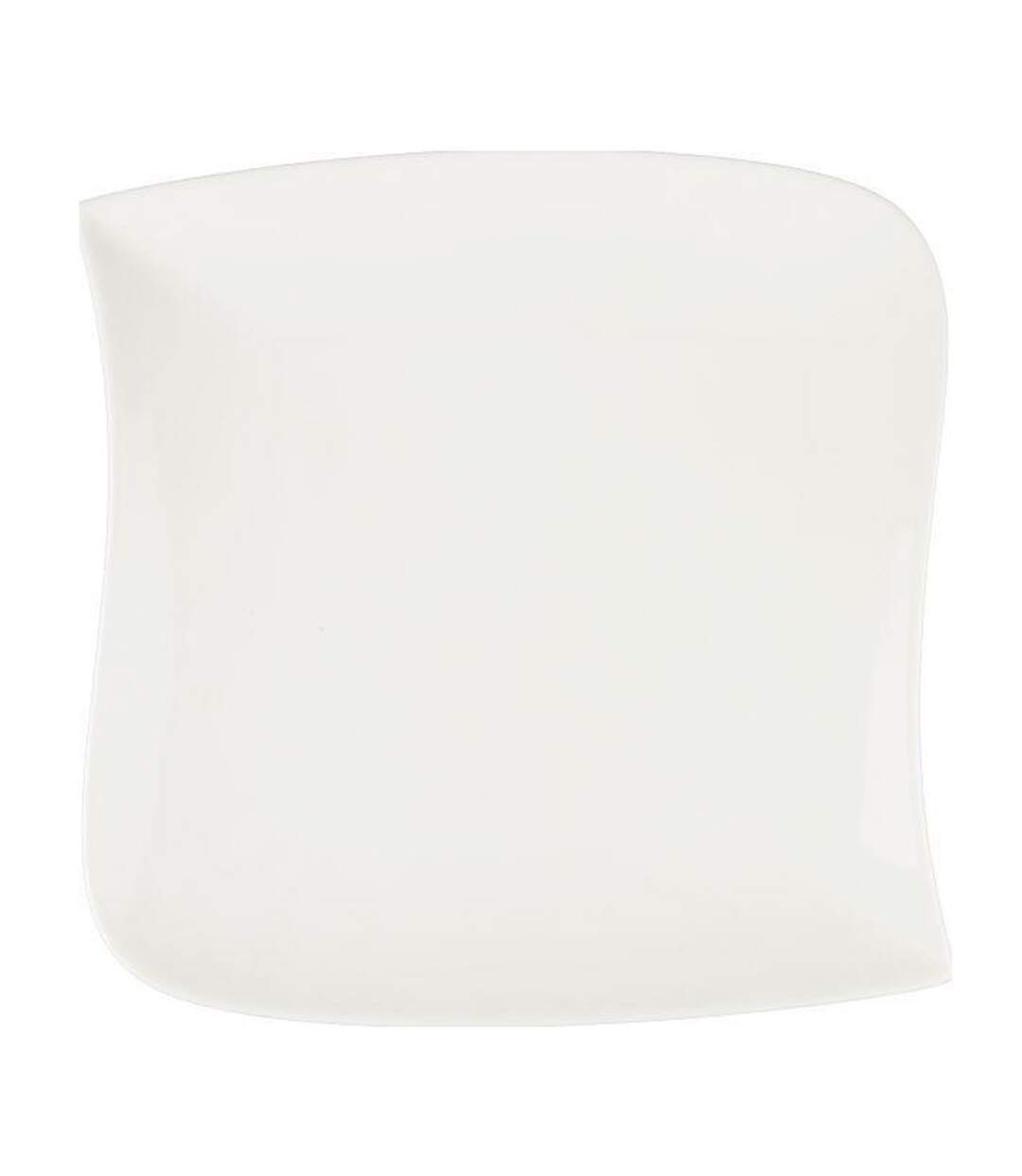 Lot de 6 Assiettes de Présentation Vague 30cm Blanc-1