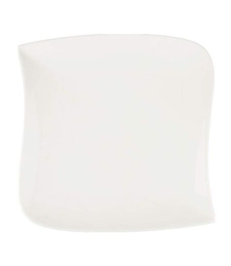 Lot de 6 Assiettes de Présentation Vague 30cm Blanc