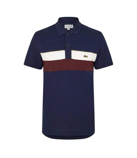 Polo Motif/style Blocs De Couleurs Homme Bleu Marine Lacoste