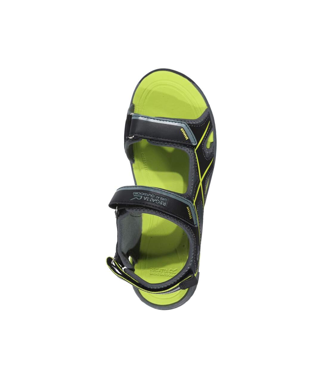 Sandales kota drift homme noir / vert kaki clair Regatta-4