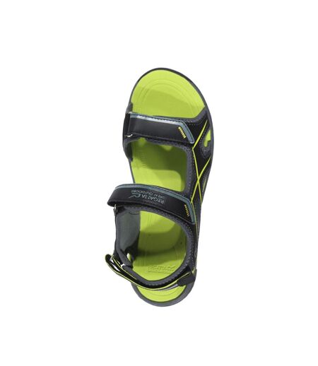 Regatta Mens Kota Drift Open Toe Sandals (Black/Bright Kiwi) - UTRG4171