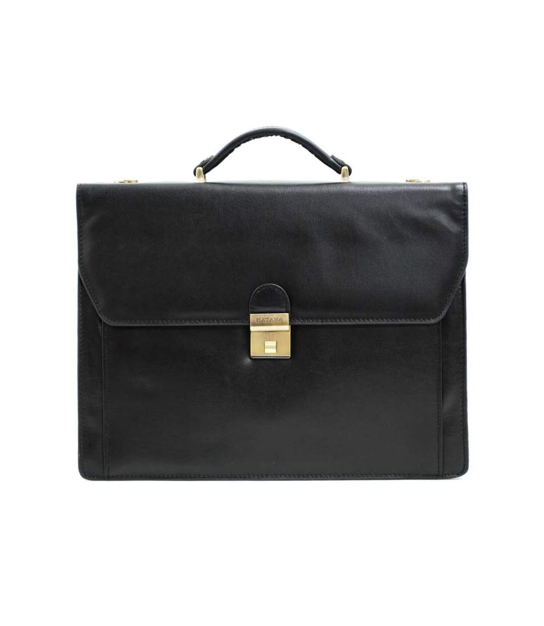 Katana - Cartable 1 soufflet en cuir - noir - 2800-2