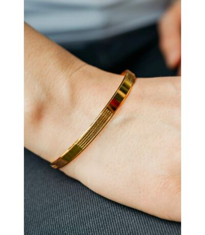 Brass Enamel Plain Flat Indian Lightweight Ethnic Stacking Wedding Cuff Bangle