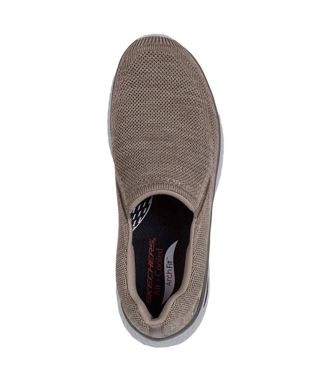 Mens Arch Fit Crosser Locke Trainers Taupe Skechers-4