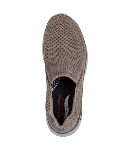 Mens Arch Fit Crosser Locke Trainers Taupe Skechers