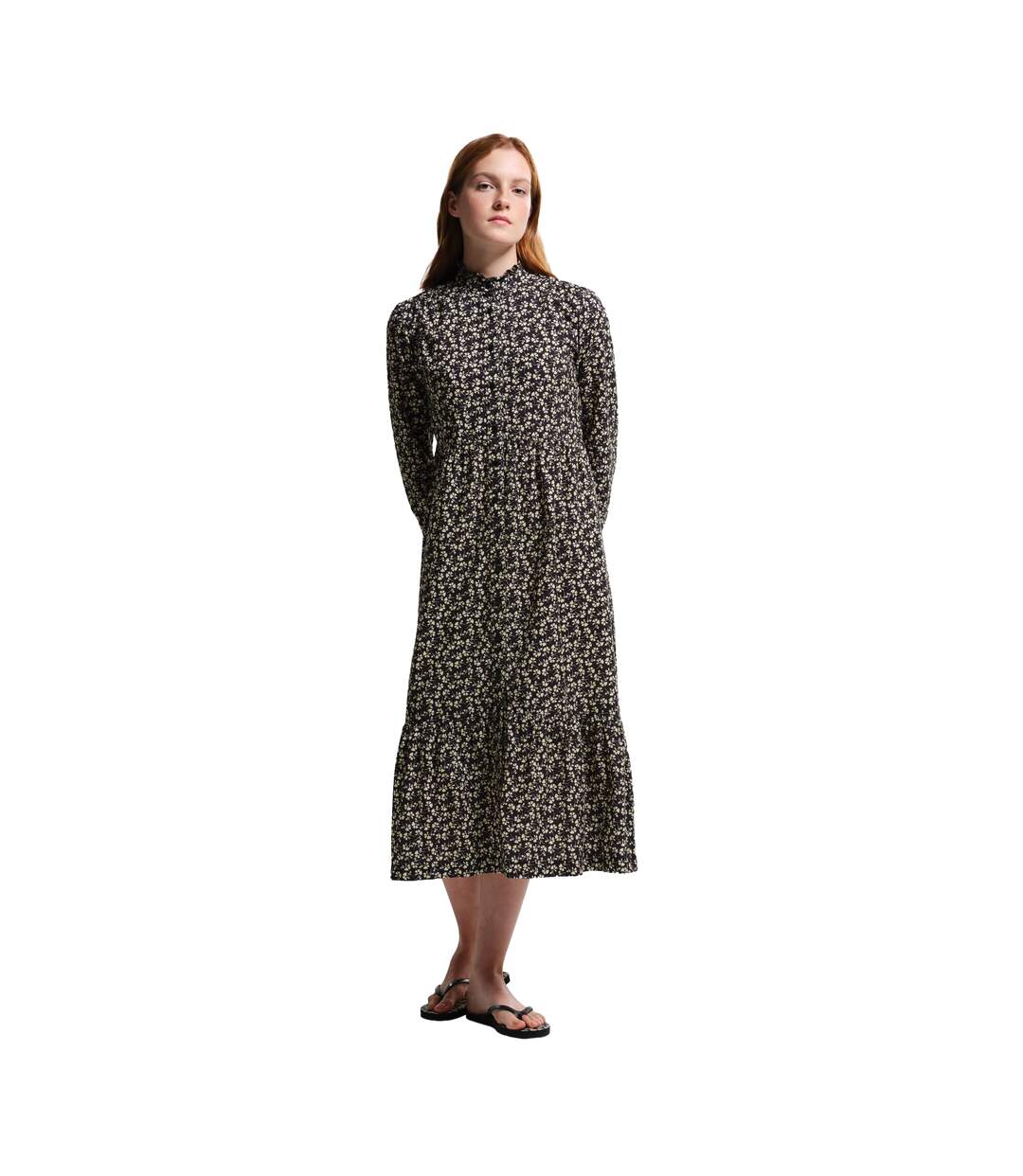 Robe mi-longue orla kiely femme noir Regatta