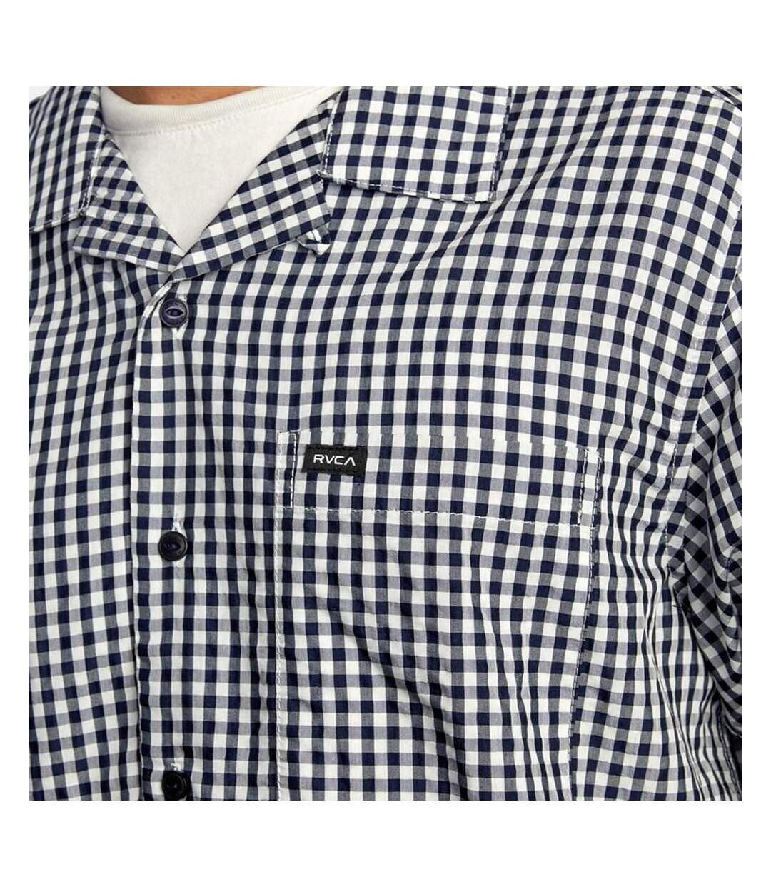 Chemise à Carreaux Marine/Blanc Homme RVCA Beat Check - L-3