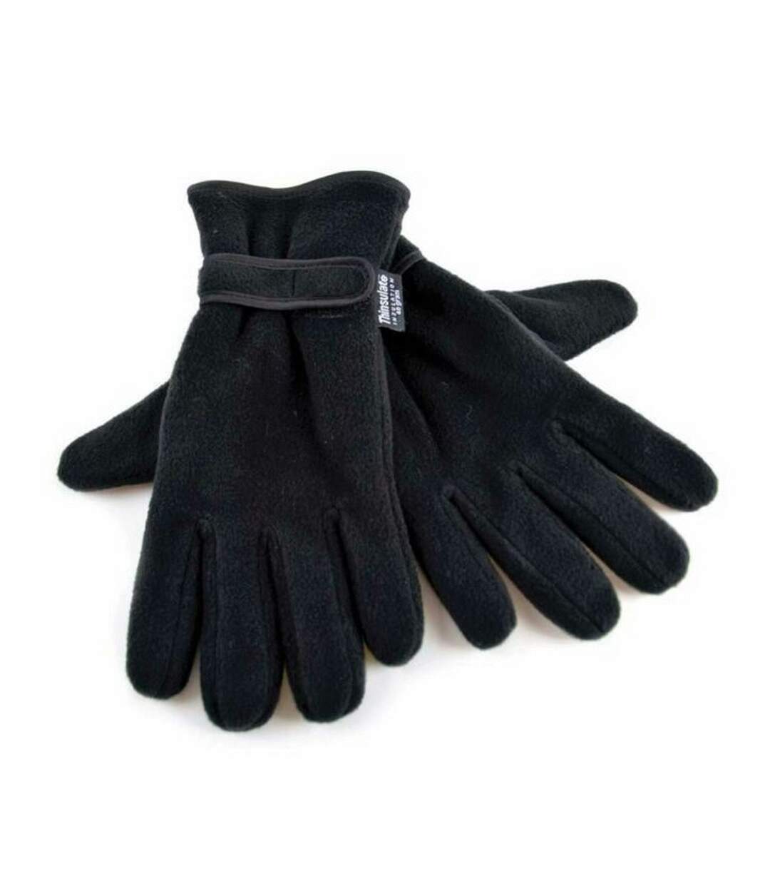 FLOSO Mens Thermal Fleece Gloves with Palm Grip (3M 40g) (Black) - UTGL127-1