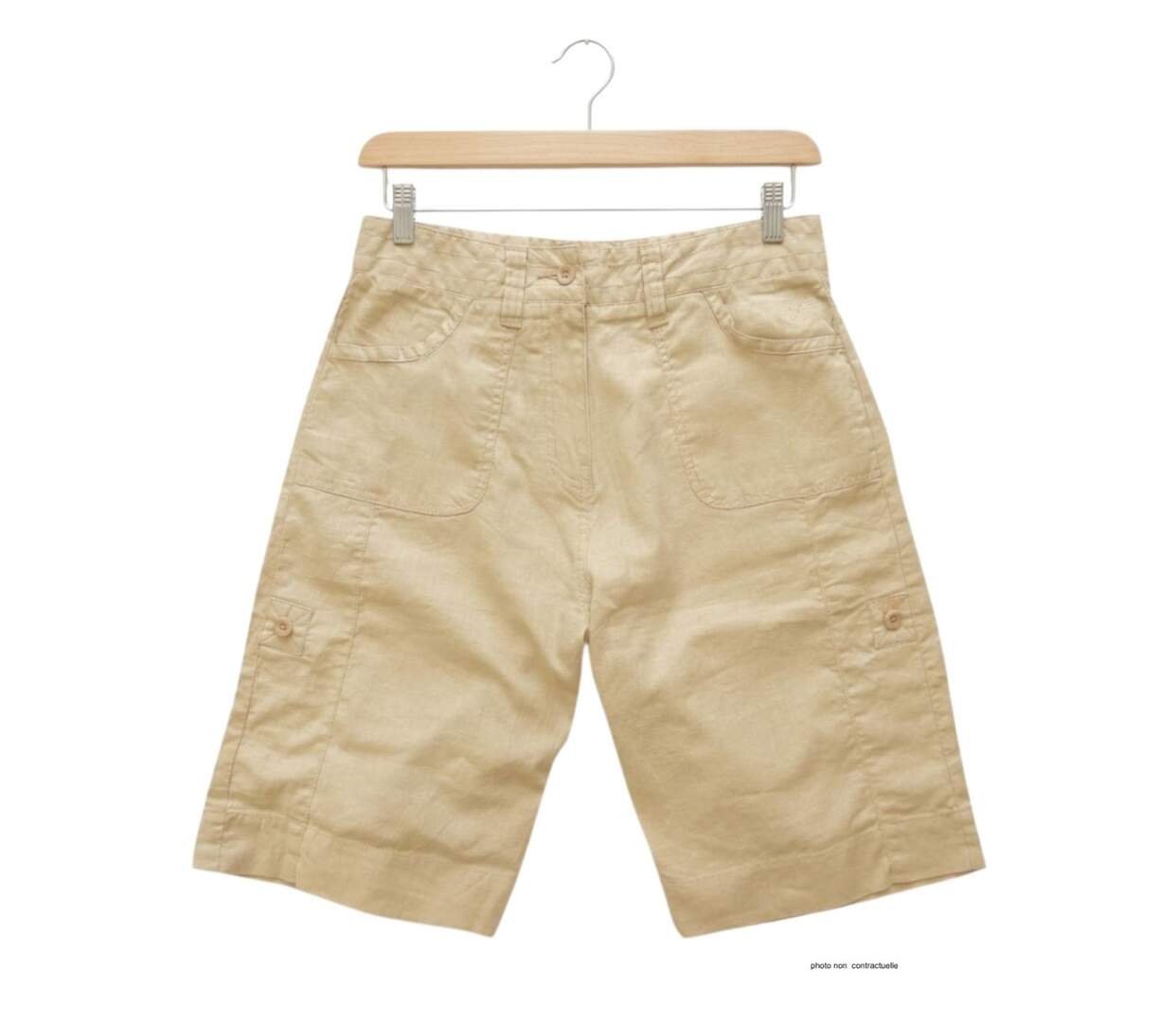 MAYFLOWER BELLAB - Bermuda en lin et coton Beige : la touche de chic naturel-2