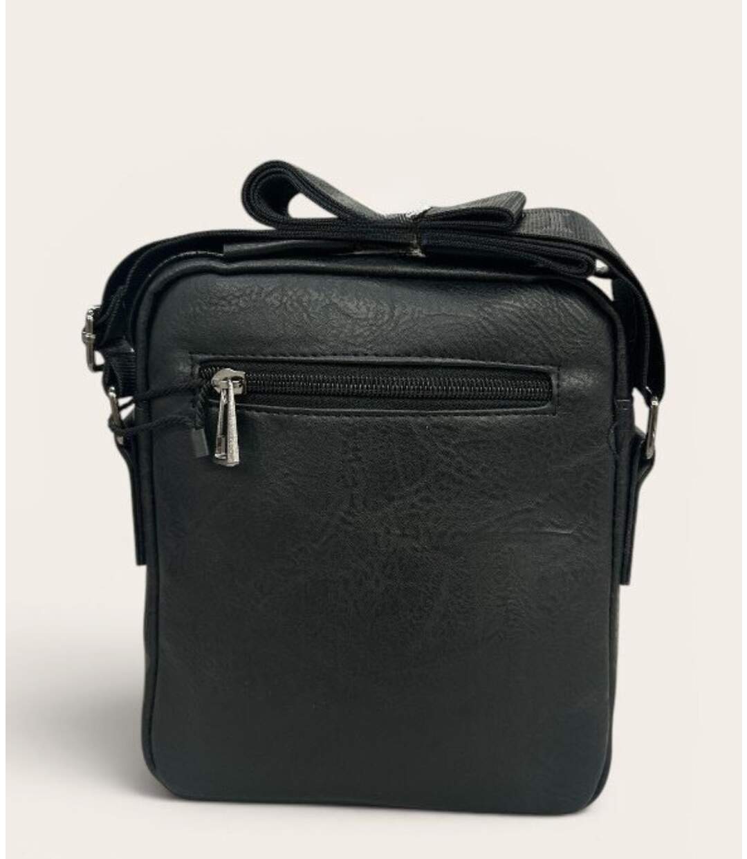 Sacoche en simili cuir noir pour homme - élégance décontractée - Choix pratique et durable-2