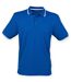 Henbury Mens Coolplus Moisture Wicking Short Sleeve Polo Shirt (Royal/White) - UTRW4752-1