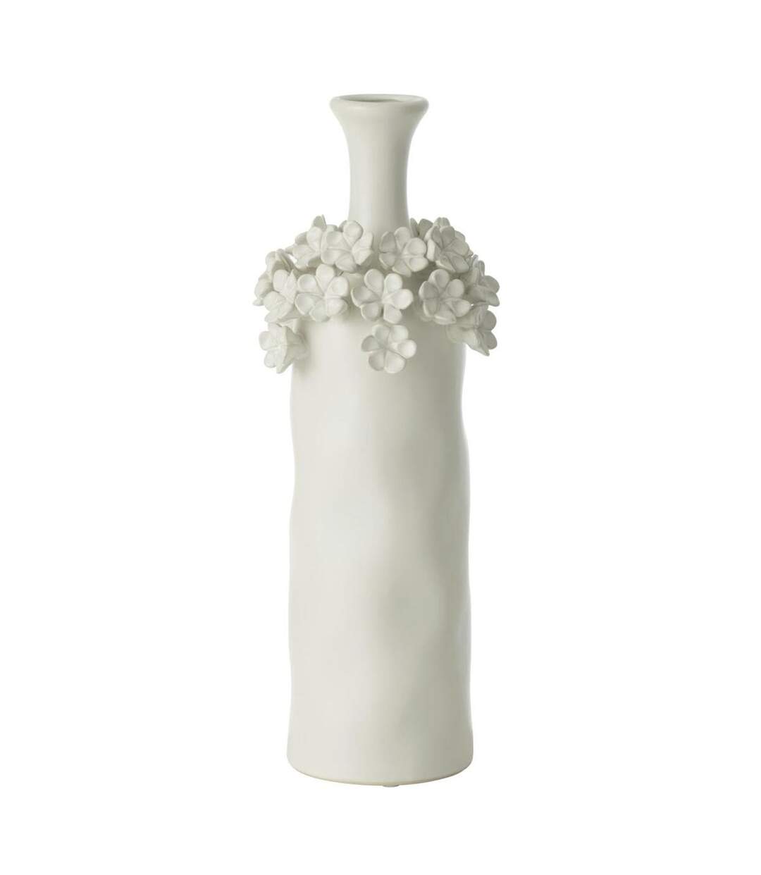 Vase Fleur en Céramique Yucca 40cm Blanc-1
