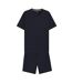 Mens Relaxed Fit Short Pyjama Set Dark Blue Boss-1