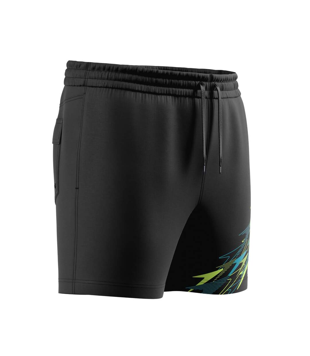 Mens Medley Repeat Logo Swim Shorts Black Green Speedo-4