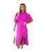 Womens/ladies Polyester Batwing Sleeve Midi Dress Hot Pink AX Paris-2