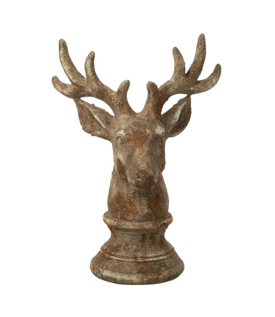 Tête de Cerf en Résine Chalet 33cm Taupe-1