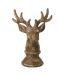 Tête de Cerf en Résine Chalet 33cm Taupe-1
