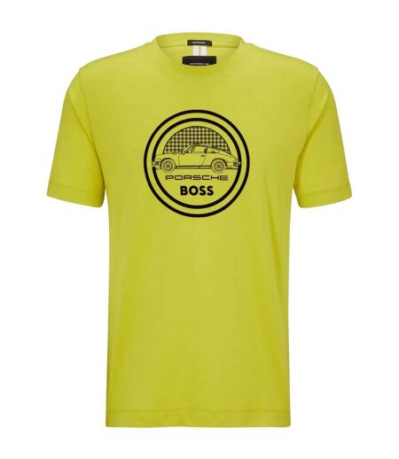 Mens Porsche Logo T-shirt Green Boss