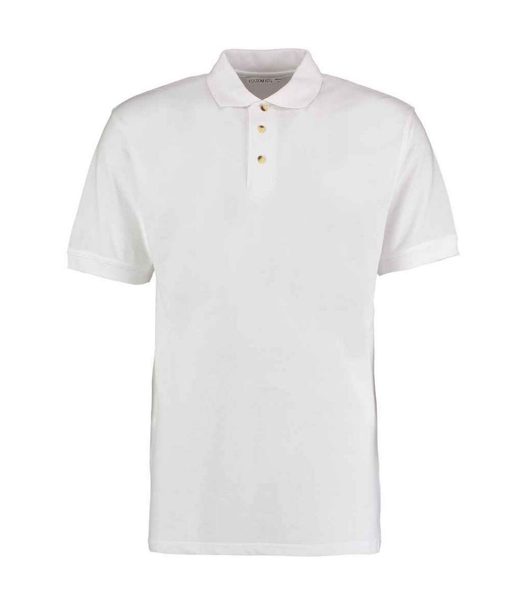 Mens Workwear Heather Polo Shirt White Kustom Kit-1