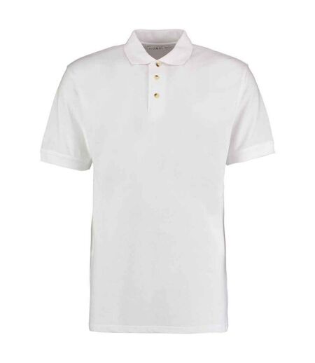 Mens Workwear Heather Polo Shirt White Kustom Kit