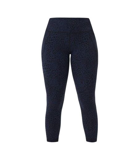 Legging 7/8 Motif/style Imprimé Léopard Femme Bleu Sweaty Betty