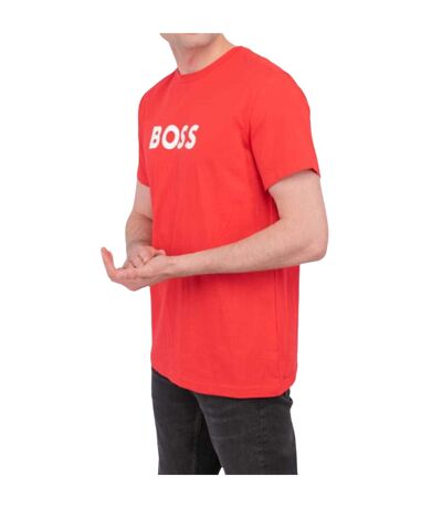 T-shirt Motif/style Logo Homme Rouge Boss