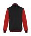 Blouson d´université adulte noir vif / rouge feu Awdis-2