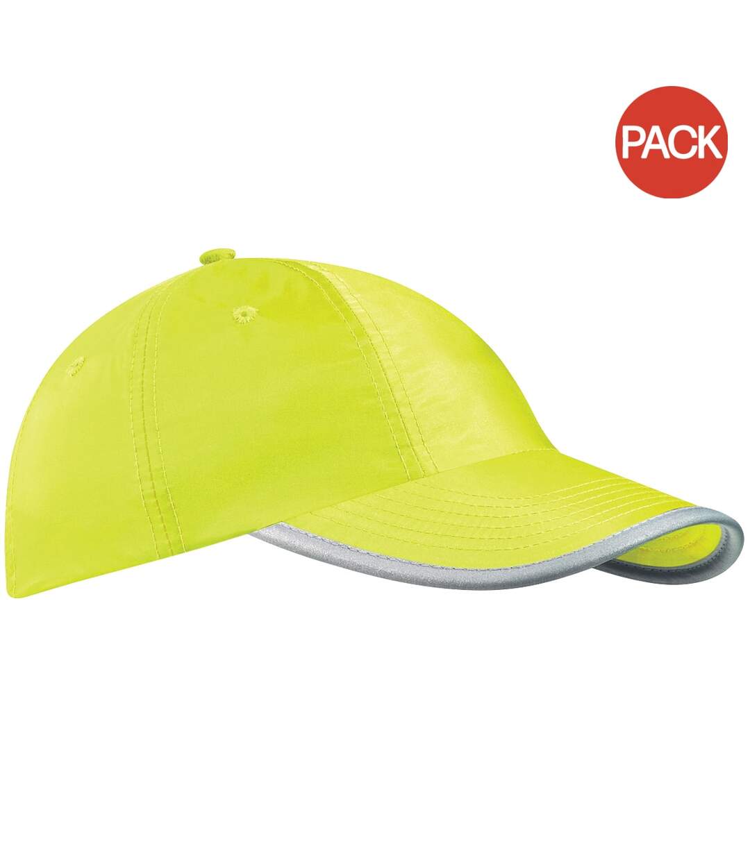 Lot de 2  casquettes haute visibilité adulte jaune fluo Beechfield