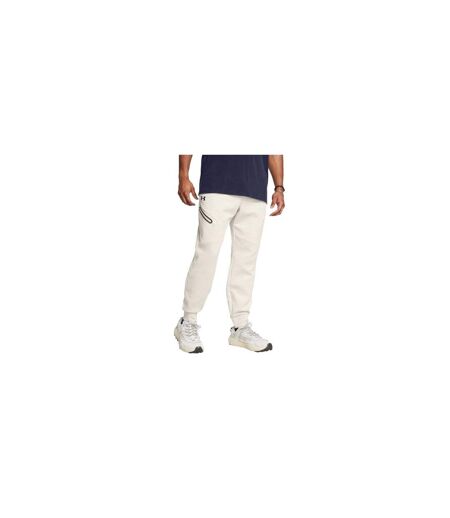 Mens Unstoppable Textured Slim Joggers White Under Armour