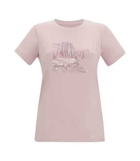 T-shirt Motif/style Imprimé Nature Fingal Femme Lilas Clair Regatta