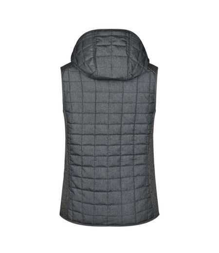 Veste Hybride Femme Gris Anthracite James And Nicholson