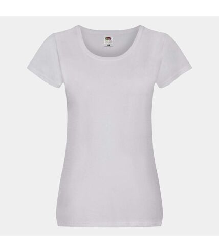 Fruit of the Loom Womens/Ladies Original Plain Lady Fit T-Shirt (White) - UTBC5677