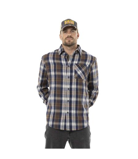 Chemise homme manches longues en flanelle à carreaux logo dos Tyler Vondutch