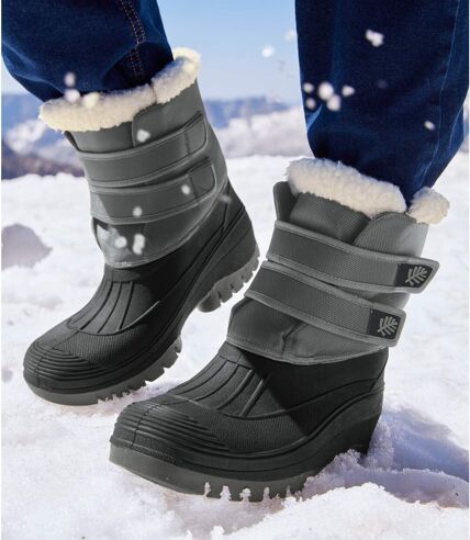 Snow Boots Neige Scratchées Doublées Sherpa 