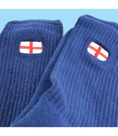1 Pack Mens Novelty Cotton Rich St George England Flag Black Socks