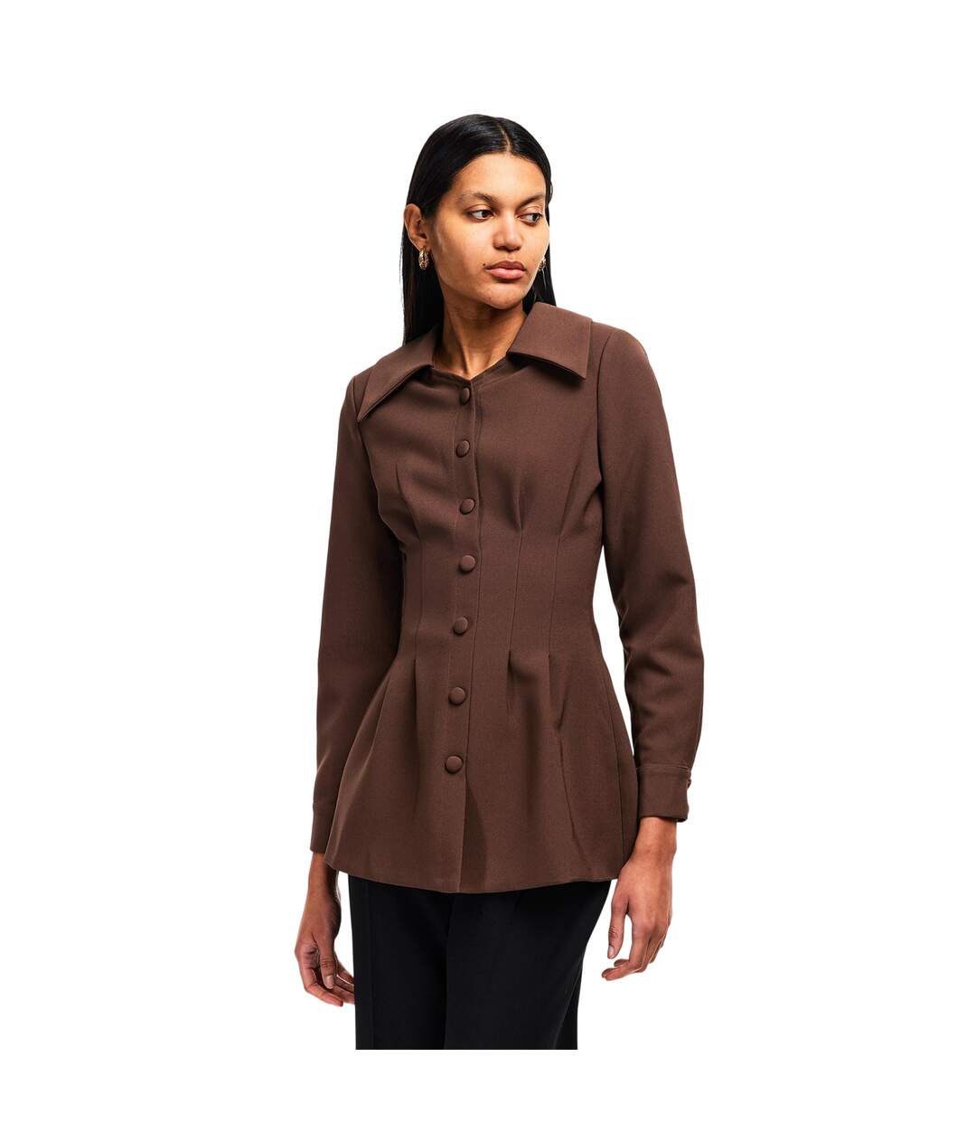 Robe Courte Motif/style Plissé Femme Marron Rougeâtre Odd Muse-4