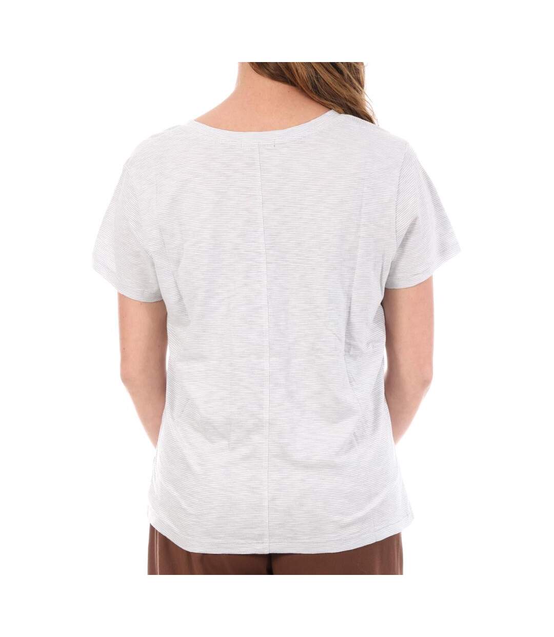 T-shirt gris clair femme superdry studios-2