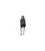 Womens/ladies After Class Striped Longline Sweatshirt Navy Blue Sweaty Betty-1