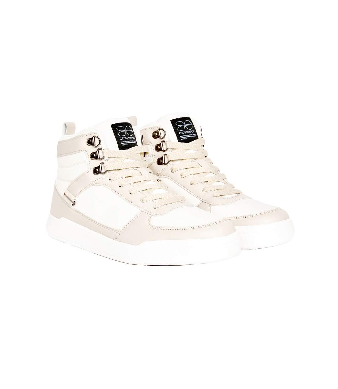 Mens Fellmarsh Suede High-top Trainers Off White Crosshatch-1